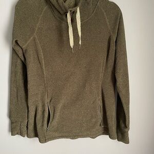 Olive Green Women's Cowl Neck Sweater